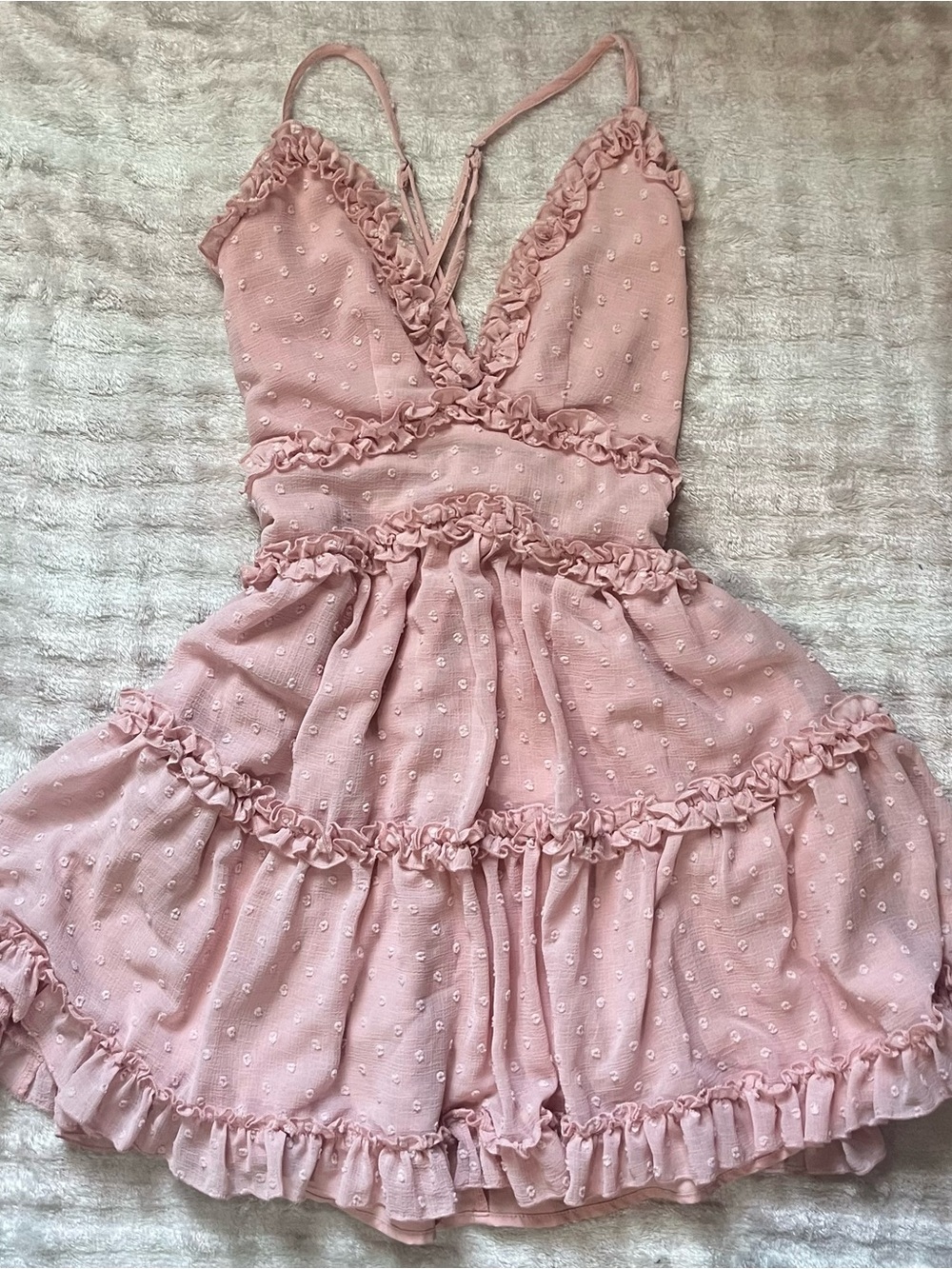 Y2K Pink Ruffle Tiered Whimsy Fairy Summer Sundress